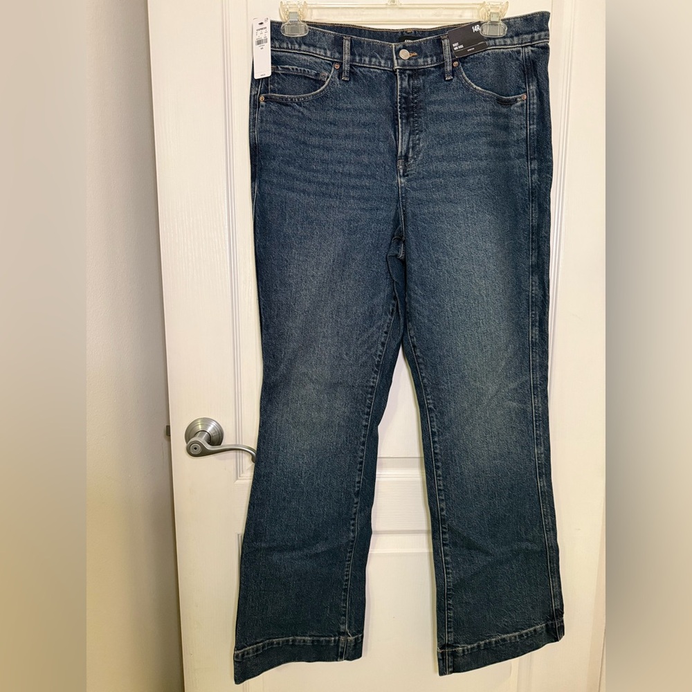 Express Dark Blue Flare Jeans